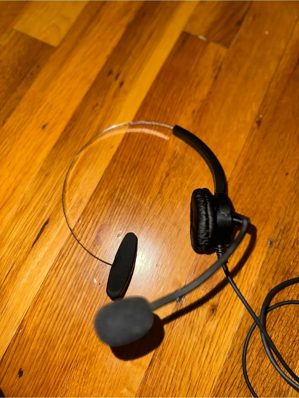 Call Center Headset Telephone - Brown